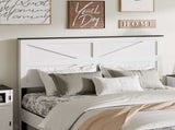 Full Bed Frame Headboard , Wood Platform Bed Frame , Noise Free,No Box Spring Needed and Easy W636P305736