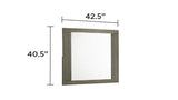 Gem Modern Style Mirror Made with Wood in Beige & Brown B009P254154