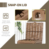 450L Garden Compost Bin with 2 Sliding Doors, Brown 29121641