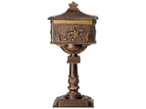 Cast Aluminum Mailbox with Post, Heavy Duty Postal Box with 2 Keys, Baffle Door, Expansion Bolts, 34328138