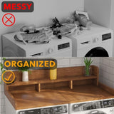 Washer Dryer Countertop, Laundry Wood Shelf Topper with Edge, 54" Width x 27.5" Depth Double Layer W2641P309073