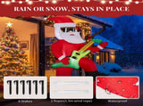 Christmas Inflatable Black Santa Playing Electric Guitar with LED Lights 44211399