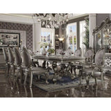 Silver and Antique Platinum Oval Back Side Chairs B062P182710