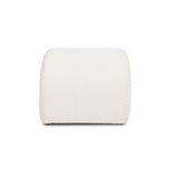 Bridge 16" Arched Upholstered Footstool Ottoman, Ivory White Boucle B2719P238430