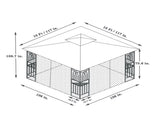 10x10 Outdoor Patio Gazebo Canopy Tent With Ventilated Double Roof And Mosquito net 98489857