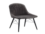 Abraham Dark Gray Fabric & Black Finish Side Chair B2726P338679