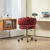 ZNTS COOLMORE Velvet Home Office Desk Chair, Modern Cute Computer Chair, Wheels Height Adjustable W395P224536