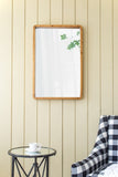 24"x36" Rectangle Wood Mirror, Farmhouse Wall Decor for Living Room Bedroom Entryway W2078126449