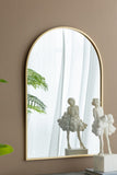 24" x 36" Arched Accent Mirror with Gold Metal Frame for Bathroom, Bedroom, Entryway Wall W2078124337