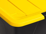 60 Qt Black Plastic Storage Bin with Lid Tote, Plastic Storage Container with Lid, 6-Pack 16599903