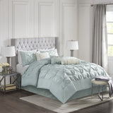 7 Piece Tufted Comforter Set Seafoam Cal King B03597128