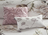 8 Piece Cotton Printed Comforter Set Blush Cal King B03597102