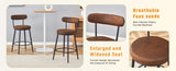 Fashionable and Comfortable - Two Sets Of Rrgonomic High Leg Bar Chairs, With Brown Technology W1151P279691
