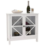 Kitchen cabinet with double glass doors W28228062