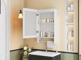 3-in-1 Bathroom Mirror Cabinet, 20-inch Wall Mounted Medicine Cabinet with Adjustable Shelf & Soft N710P388096K