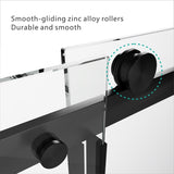 S-RM6076TB 56-60"W x 76"H Sliding Shower Door, Frameless Glass Shower Door with Matte Black W1865P189853