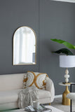 24" x 36" Arched Accent Mirror with Gold Metal Frame for Bathroom, Bedroom, Entryway Wall W2078124337