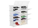 7-Tier Portable 28 Pair Shoe Rack Organizer 14 Grids Tower Shelf Storage Cabinet Stand Expandable 41413335