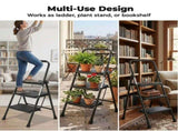 3-Step Ladder, Foldable Step Stool with Safety Lock, Anti-Slip Pedal, 300lbs Capacity 87498304