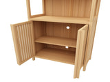 Bamboo Storage Cabinet, Freestanding Bathroom Cabinet with 2 Doors, Floor Cabinet Organizer for 84381705