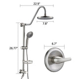 Shower Head with Handheld Shower System with 8" Rain Shower Head W121949103