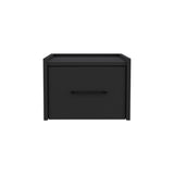 Boa Floating Nightstand , End Table, Side Table Wall-Mounted Single Drawer Design with Handle- Black B070137816