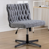 ZNTS Armless Office Desk Chair No Wheels, GREY W1372104849