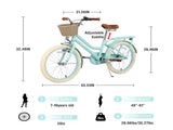 Multiple Colors,Girls Bike with Basket for 7-10 Years Old Kids,20 inch wheel ,No Training Wheels W1019138605