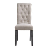 Beige and Grey Tufted Back Side Chairs B062P182735