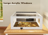 39.5Wood Tortoise House Indoor Turtle Habitat Reptile Cage for Small Animals Lizards, Geckos, with 46055856