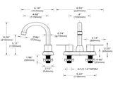 2 Handles Bathroom Sink Faucet, Matte Black Centerset RV Bathroom Faucets for 3 Hole pop-up drain 06351220