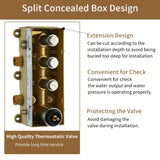 3 Functions 12 Inch Ceiling Mounted Thermostatic Shower System in Brushed Nickel T3609P352714