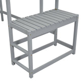 ZNTS Twin Size High Loft Bed with Ladder landing Platform, Ladders, Guardrails,Grey W504119724