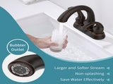 Bathroom Faucet 2-Handle Oil Rubbed Bronze Aerator, Swan Style 4-inch Centerset Vanity Sink 75670917