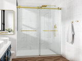 60*76" Frameless Double Sliding Shower Door, Double Shower Door, 3/8 SGCC Tempered Glass, 35391285