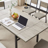 Folding Dining Table, 1.2 inches thick table top, for Dining Room, Living Room, Grey, 63.2'' L x W1162104707