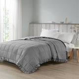 Oversized Down Alternative Blanket with Satin Trim B03598528