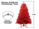 6FT Red Christmas Tree Pure Red PVC Tree with 804 Tips, Hinged Branches for Easy Setup, Stable 78490646