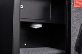 ZNTS Large Black Steel Cabinet, with Smart Combination Lock, Smart Alarm, LED Lights, Dividers and W100090174