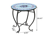 Inlaid With Diamond-Colored Sea Mosaics With Round Terrace Bistro Tables 21014549