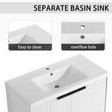 36" Wall Mounted Bathroom Vanity with Resin Sink & 2 Soft-Close Doors W999P251811