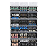 ZNTS 12-Tier Portable 72 Pair Shoe Rack Organizer 36 Grids Tower Shelf Storage Cabinet Stand Expandable 01594525