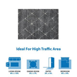 Talas Trellis Area Rug in Grey and Cream B03597992