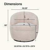 Galleria 360 Swivel Teddy Sherpa Barrel Chair T2574P241341