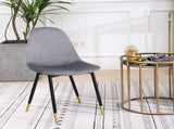 Lassan Contemporary Fabric Dining Chairs, Set of 4, Gray T2574P164529