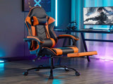Gaming Chair with Footrest, Ergonomic Computer Chair with Headrest and Lumbar Support, Breathable W2367P288694
