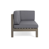 ZNTS BRAVA X-BACK RIGHT CORNER BENCH, DARK GREY 57968.00DGY