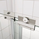 Bypass shower door, sliding door, with 1/4" tempered glass and Chromed finish 50-54"x70" W2122131036