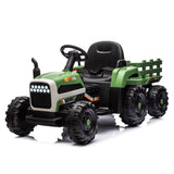 ZNTS Ride on Tractor with Trailer,24V Battery Powered Electric Tractor Toy, 200w*2motor W1578P193905