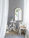 27.5" x 3" x 48" Arch Wood Wall Mirror W2078P153999